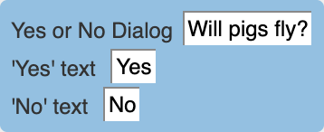 Yes-or-no-dialog condition